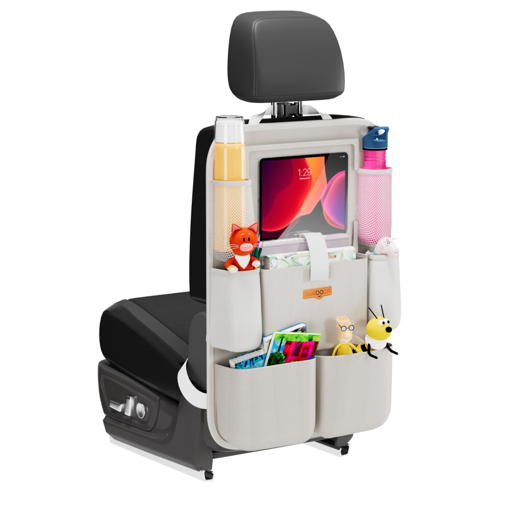 Surdoca Car Organiser Car Seat Organiser - 4Th Generation Enhanced Car Organiser Back Seat For Up To 11-Inch Ipad, 8 Pockets, Kids Toy Storage, Water 90507335