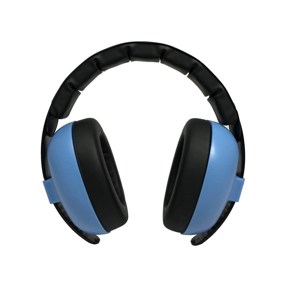 Bubzee Baby Ear Defenders 0-36 Months ? Sky - Loud Noise Cancelling Baby Headphones & Toddler Ear Muffs, Size Adjustable Unisex Kids Blue Banz