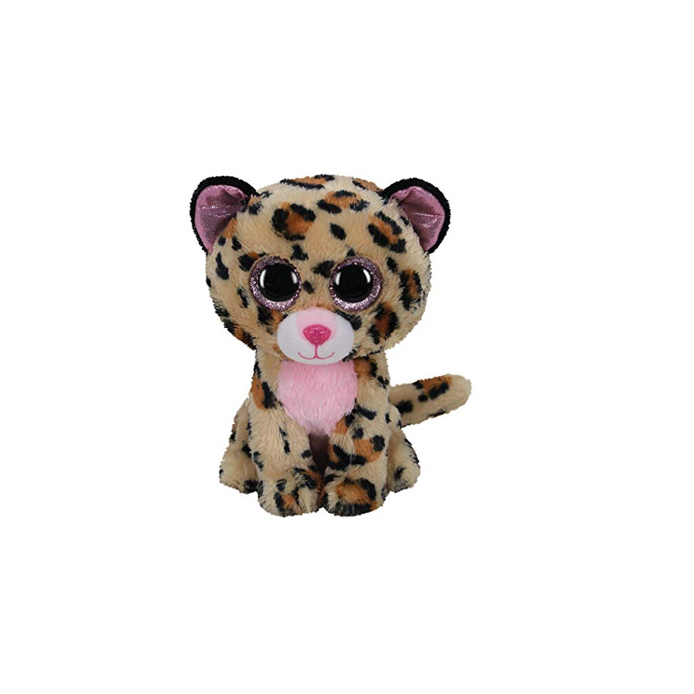 TY 2007518 Livvie Leopard Beanie Boo Stuffed Animal, Multicoloured