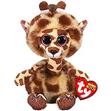 Ty UK Ltd 2005080 Gertie Giraffe - Beanie Boos Stuffed Animal, Multicoloured, 15cm