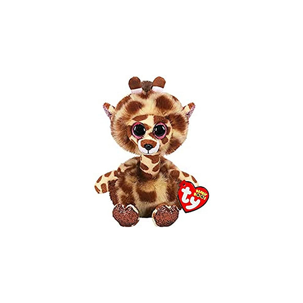 Ty UK Ltd 2005080 Gertie Giraffe - Beanie Boos Stuffed Animal, Multicoloured, 15cm