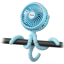 Amacool Battery Operated Stroller Fan Flexible Tripod Clip On Fan with 3 Speeds and Rotatable Handheld Personal Fan for Car Seat Crib Bike Treadmill