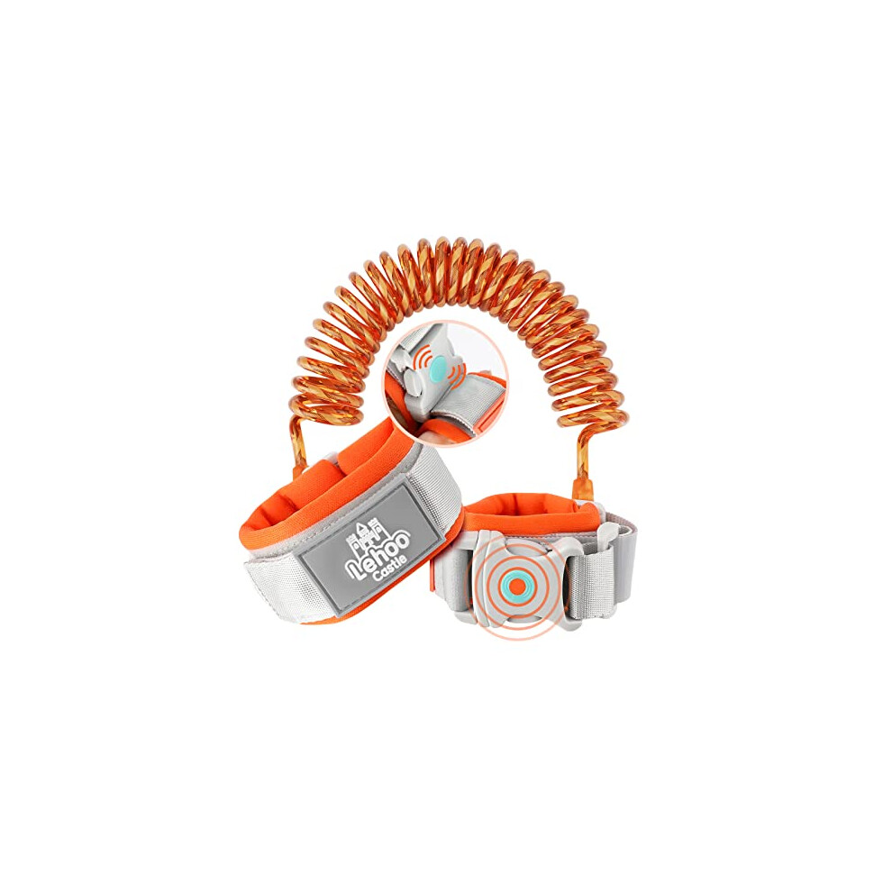 Toddler Rein For Walking, 1.5M Wrist Reins For Toddlers With Induction Lock, Anti Lost Wrist Link Toddler Toddler Wrist Strap For Orange Lehoo Castle