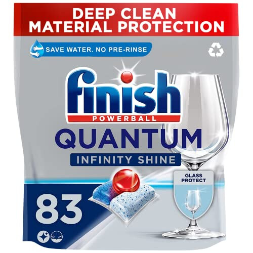 Finish Finish Quantum Infinity Shine Dishwasher Tablets Bulk | Scent : REGULAR | Size : 83 Dishwasher Tabs | For Sparkling Clean