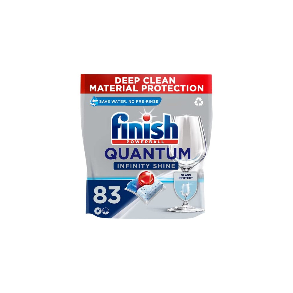 Finish Quantum Infinity Shine Dishwasher Tablets Bulk | Scent : Regular | Size : 83 Dishwasher Tabs | For Sparkling Clean
