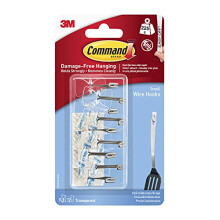 Command Clear Wire Hanger Hook, Value Pack of 9 Hooks and 12 Adhesive Strips, Transparent - Damage Free Hanging - Holds up to 225 gm