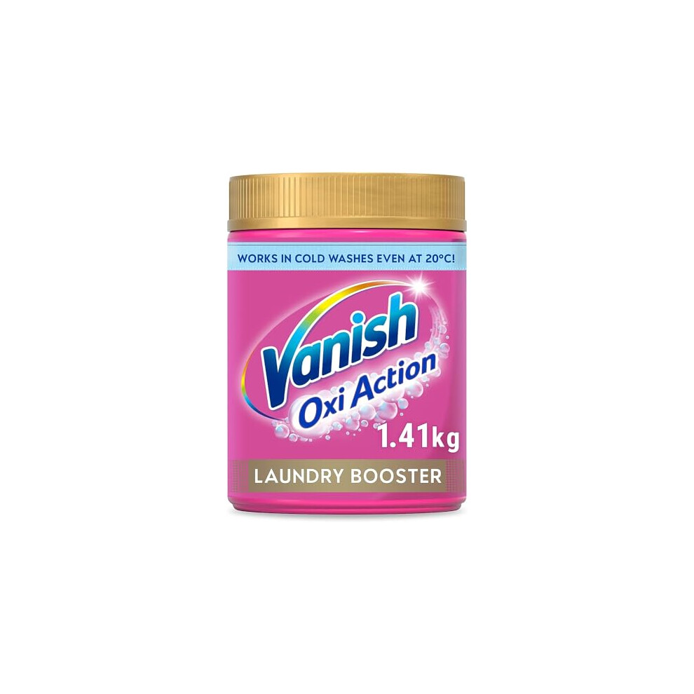 Vanish Gold Oxi Action Laundry Booster and Stain Remover Powder for Colours 1.41 kg - Removes Tough Stains Even at 20?- Keeps Colours Bright - Safe on