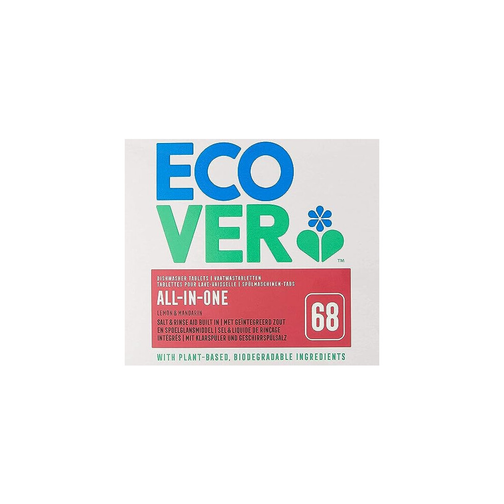 Ecover All in One Dishwasher Tablets, 68 Tablets, white