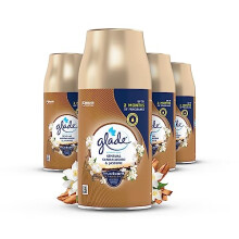 Glade Automatic Air Freshener Refills, Room Spray & Odour Eliminator, Sandalwood & Jasmine, 4 Refills (4 x 269 ml), Packaging May Vary