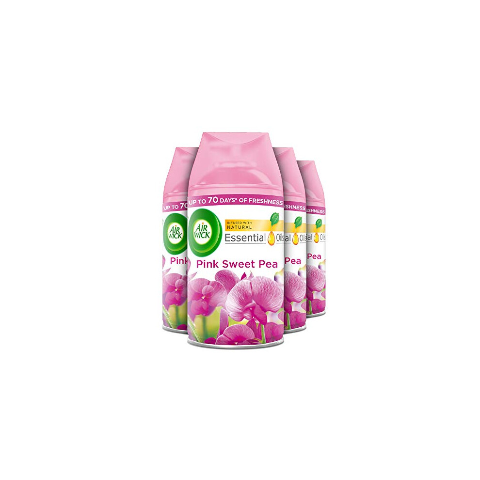 Air Wick |Pink Sweet Pea |Automatic Air Freshener | Freshmatic Auto Spray Refill | 250ml| Pack of 4-image-OPC-PFHYYYK-NEW