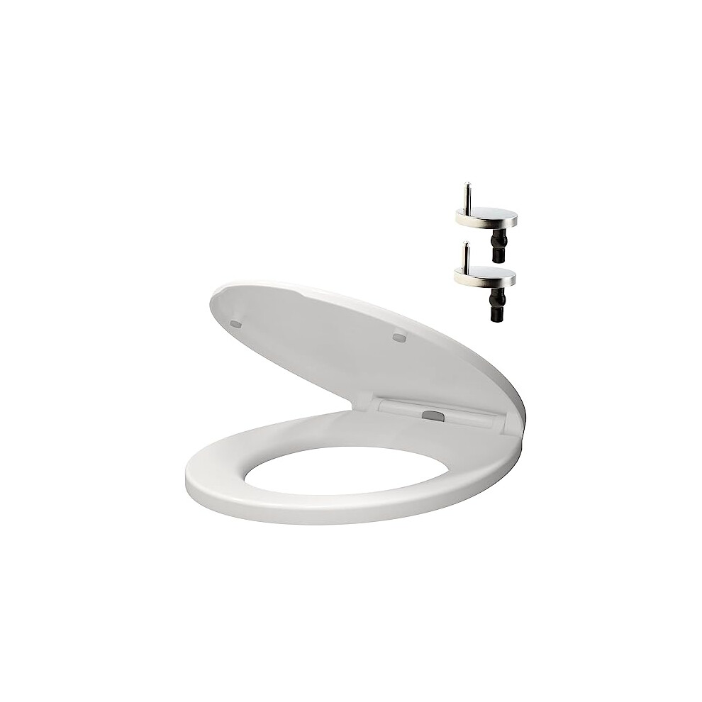 Toilet Seat With Soft Close Quick Release For Easy Clean Oval Toilet Seat Standard Size Toilet Seat Durable Loo Seat Comes With Two Fitting Options By 90513183