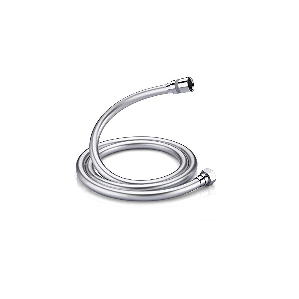 Grifema G852 Pvc Smooth Shower Hose 1.5M / 59 Inch, Replacement Shower Pipe With Brass Connections, Flexible Anti-Twist, Silver 90513428