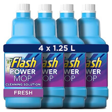 Flash Powermop Refill Liquid, Floor Cleaner, Fresh, 5 Litres (1.25 L x 4)