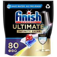 Finish Ultimate Infinity Shine Dishwasher Tablets Bulk, Scent : Fresh, Size : 80 Dishwasher tabs, For Ultimate Clean and Diamond Shine
