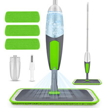 Floor Mop Spray Mops for Floor Cleaning, ILAVCOOL Microfiber Mop Dry Wet Mop Dust Mop with 3 Reusable Mop Pads 550ML Refillable Bottle for Cleaning
