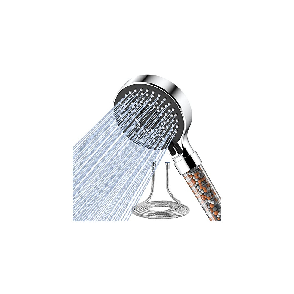 Magichome Shower Head and Hose 2M, High Pressure Filter Shower Head 5 Modes, Universal Hard Water Softener Shower Head with Extra Replaceable