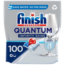 Finish Quantum Infinity Shine Dishwasher Tablets bulk | Scent : REGULAR | Size: Total 100 Dishwasher Tabs |For Deep Clean and Sparkling Shine