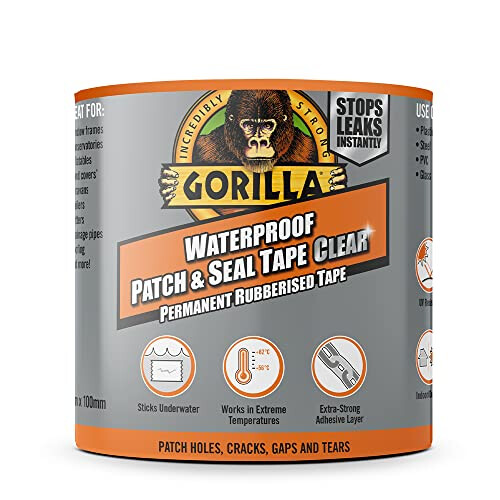 Gorilla Gorilla 107660 Waterproof Patch & Seal Tape Clear 2.4m