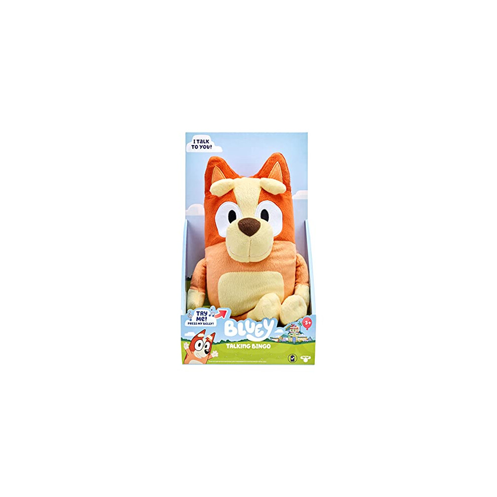 Bluey Bingo 30Cm Talking Sounds Plush: Official Collectable Character Cuddly Jumbo Soft Toy Large