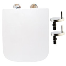 Square Toilet Seat with Soft Close and Quick Release Functions Mute Seat Cover Polypropylene Material by AAN? White