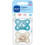 MAM MAM Original Soother 2-6 Months (Pack of 2), Baby Soother Made from Sustainable Material, SkinSoft Silicone Teat, with MAM Soother Case, Blue (Designs 2