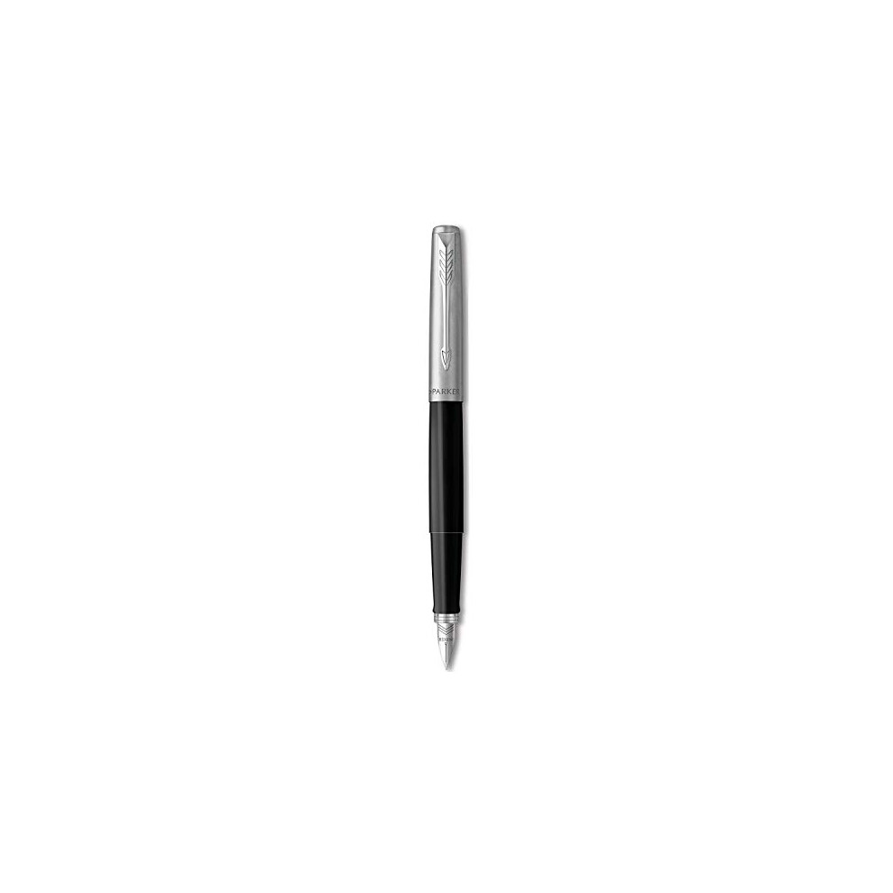 Parker Jotter Originals Fountain Pen, Classic Black Finish, Medium Nib, Blue & Black Ink