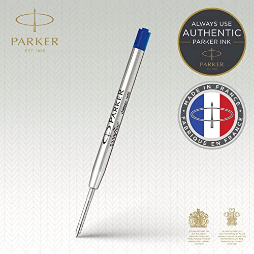 Parker Parker Ballpoint Pen Refills | Medium Point | Blue QUINKflow Ink | 3 Count 1