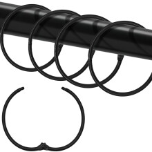 Shower Curtain Hooks Rings,24 Pcs Rustproof Metal Shower Hooks for Sho