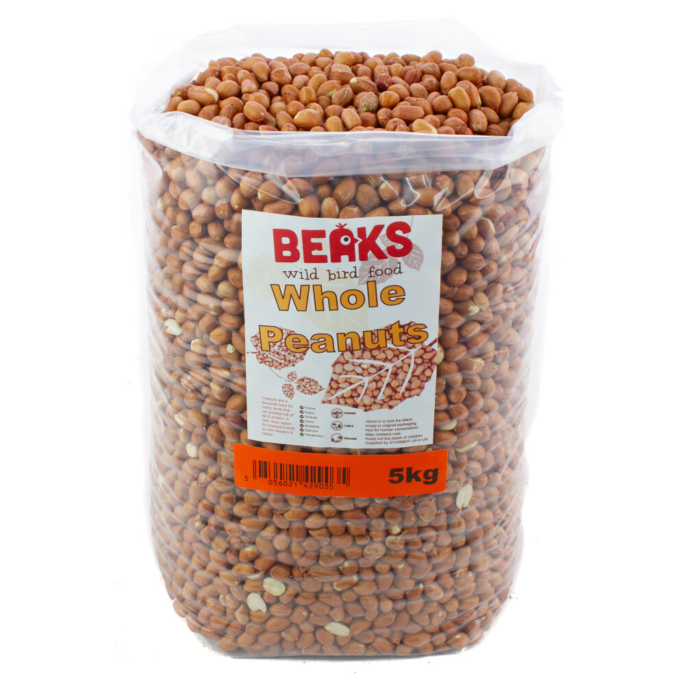 (5kg) WHOLE PEANUTS for wild garden birds 5kg-25kg