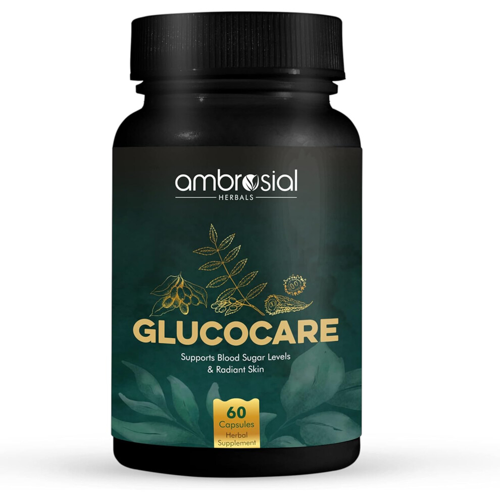 Ambrosial Glucocare | Bitter Melon | Neem | Black Plum- 60 Capsules