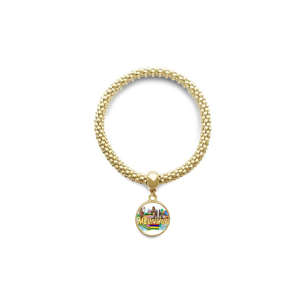 Photos - Pendant / Choker Necklace seven coloured earth mauritius graffiti en bracelet round pendant jewelry chain