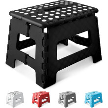 KEPLIN 9 inch Folding Step Stool Non-Slip Foldable stool, Black