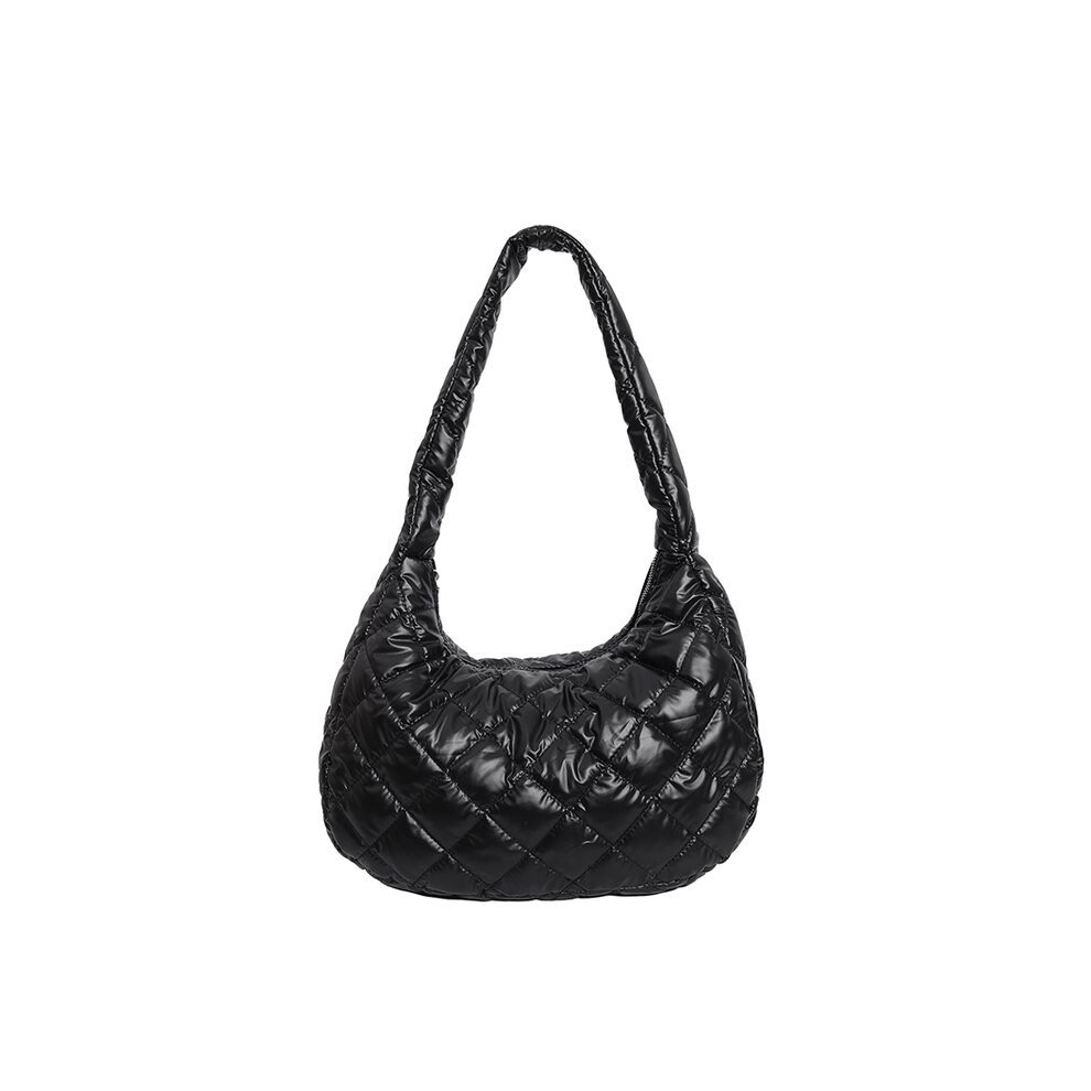 (Black) And Soft Spacious Diamond Quilted Handbag For Women Perfect For Everyday Travel