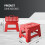 KEPLIN 9 inch Folding Step Stool Non-Slip Foldable stool, Red 3