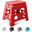 KEPLIN 13 inch Folding Step Stool Non-Slip Foldable stool, Red 1