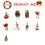 (A, 9pcs) 9-Piece Whimsical Green Monster Christmas Tree Ornament Set 1