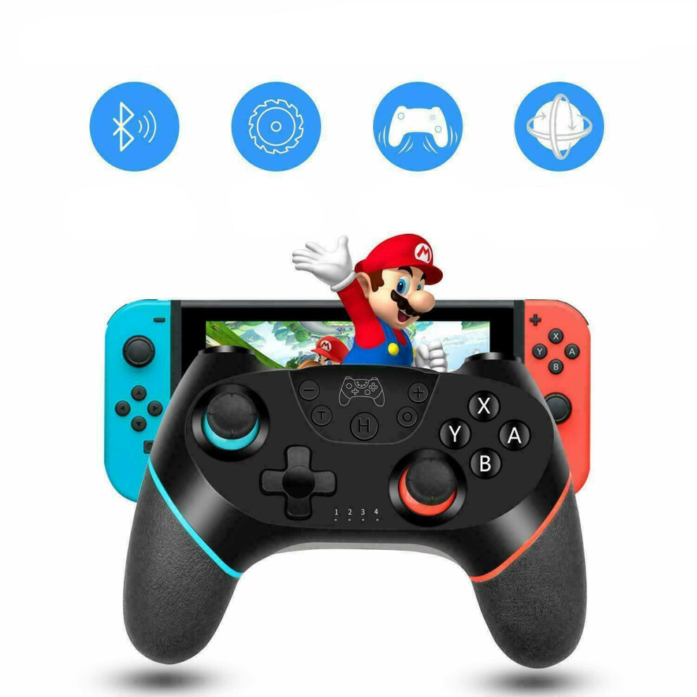 ( & Red) Tooth Wireless Gamepad Joystick Switch Pro Game Controller For Nintendo Switch Blue/Red 789274457870