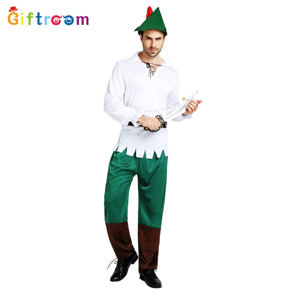 (A) Halloween Unisex Peter Pan Costume For Couples Ideal For Themed Parties In Polyester Not,Specified