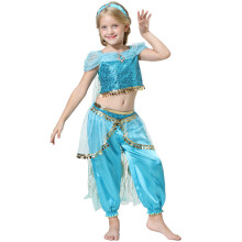 (A, S) Gorgeous Arabian Themed Jasmine Princess Outfit For Girls With High Quality Polyester Fabric For Comfort