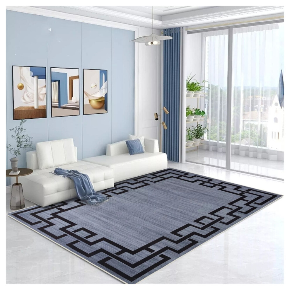 Imperial Rooms (120 X 170 Cm (4 Ft X 4 Ft 9 In)_Small Area Rug, Nico) Extra Large Rugs Living Room Printed Rug Runner Grey