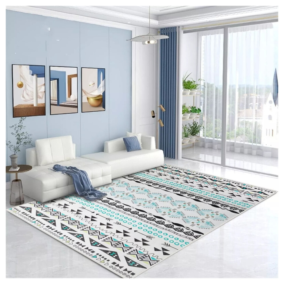 Imperial Rooms (160 X 230 Cm (5 Ft 2 In X 7 Ft 5 In)_Large Rugs For Living Room Bedroom Area, Zuri) Extra Large Rugs Living Room Printed Rug Runner Green
