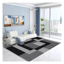 (120 x 170 cm (4 ft x 4 ft 9 in)_Small Area Rug, Milo Black Grey) Extra Large Rugs Living Room Printed Rug Runner