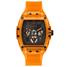 Orologio multifunzione arancione Guess Uomo