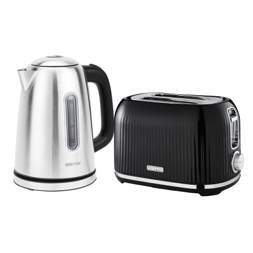 GEEPAS Geepas 1.7L Illuminating Electric Kettle & 2 Slice Bread Toaster Combo