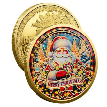 (A) Christmas Coin Santa Claus Snowman Challenge Coin Christmas Commemorative Collectible Coin Souvenir For Christmas Stocking