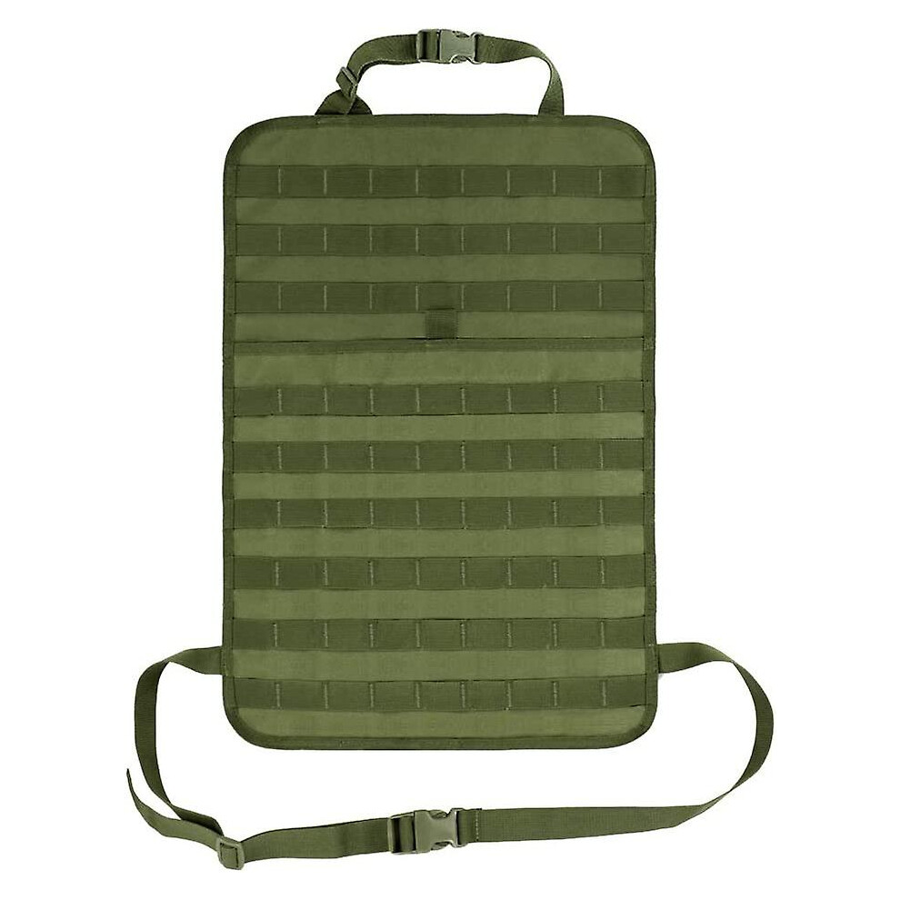 (Green) Tactical Molle Car Seat Back Organizer, Molle Vehicle Backseat Cover With Storage Compartment Tactical Universal Back Seat Green 9372166046552