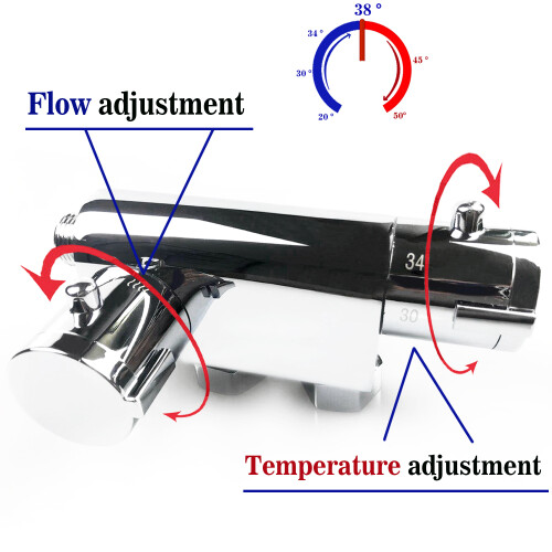 Thermostatic Mixer Bidets Valve HandHeld Douche Kit Spray Shower 2