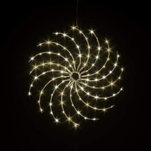 50cm Spiral Snowflake LED Silhouette - Warm White