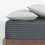 Imperial Rooms (Double Bed Fitted Sheet 40cm Stripe Pattern, CHARCOAL/DARK GREY) Extra Deep 40CM Fitted Sheets Stripe Bed Sheet UK 4