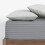 Imperial Rooms (Super King Bed Fitted Sheet 40cm Stripe Pattern, GREY) Extra Deep 40CM Fitted Sheets Stripe Bed Sheet UK 1